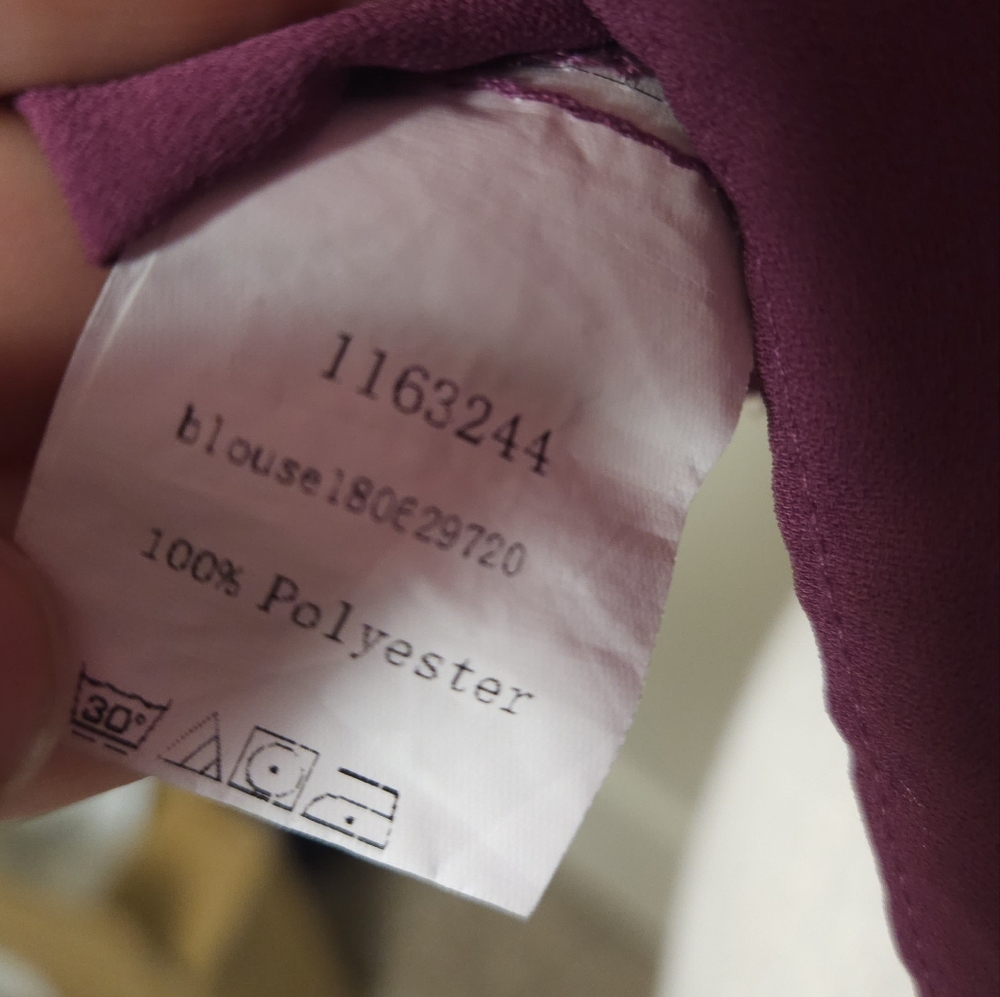 SHEIN Purple Top with Flutter Sleeves - Picture 7 of 7